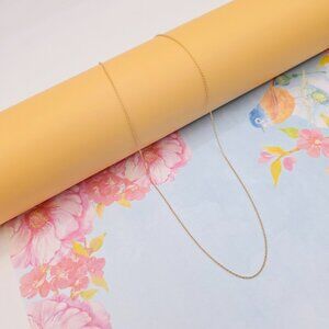 Simple Rose Gold Cable Chain Necklace, 24 Inch, Gold Plated Brass, XPNL0109